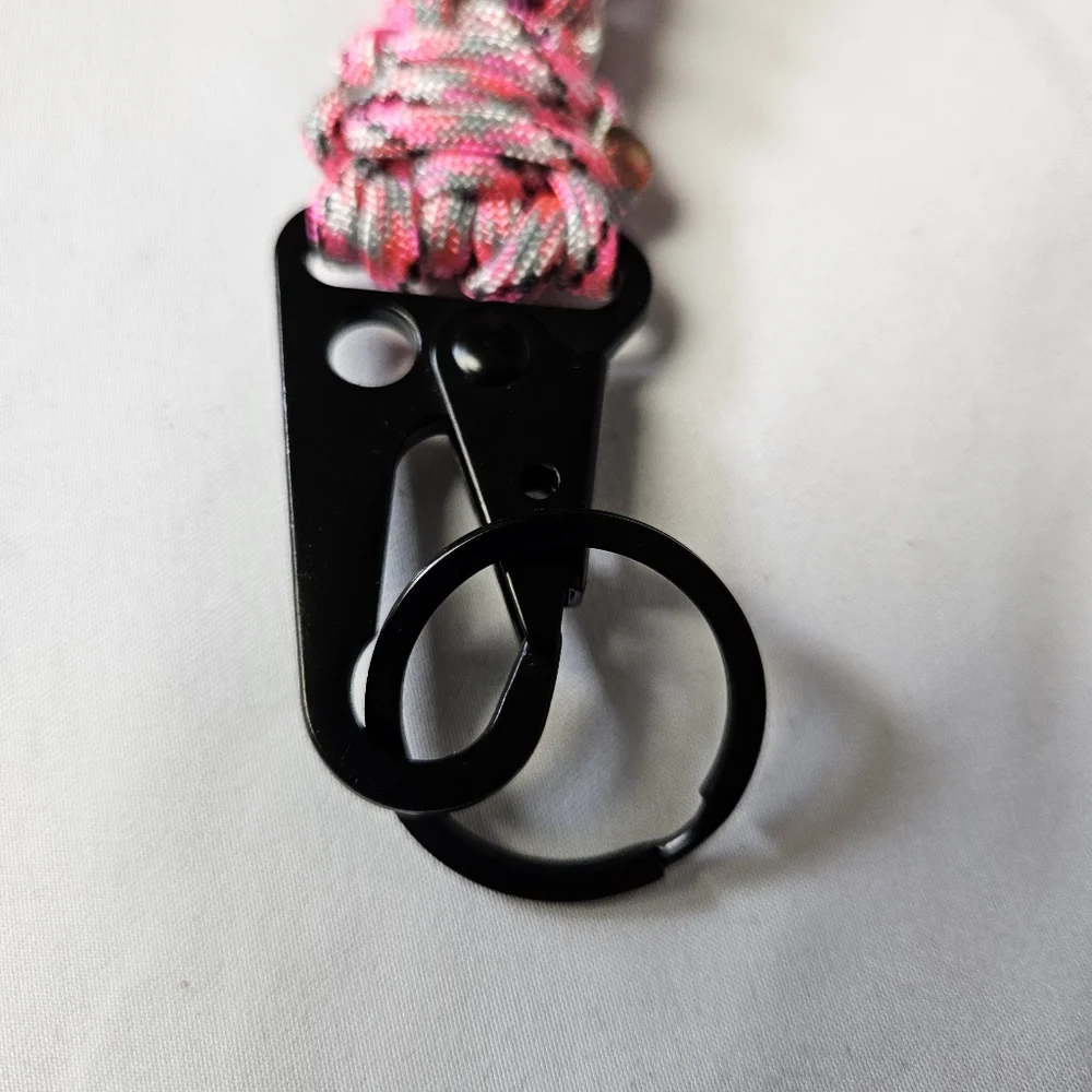 550 Paracord‎ Pink Camo Keychain Wristlet